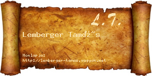 Lemberger Tamás névjegykártya